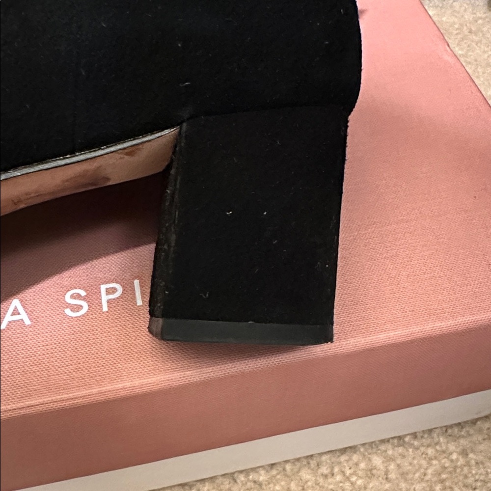 Kate Spade Black Ankle Boots with Bow Accent - Picture 6 of 8
